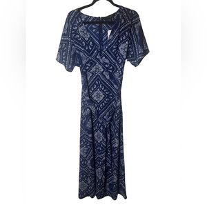 Forever 21 Blue & White Long Maxi Dress